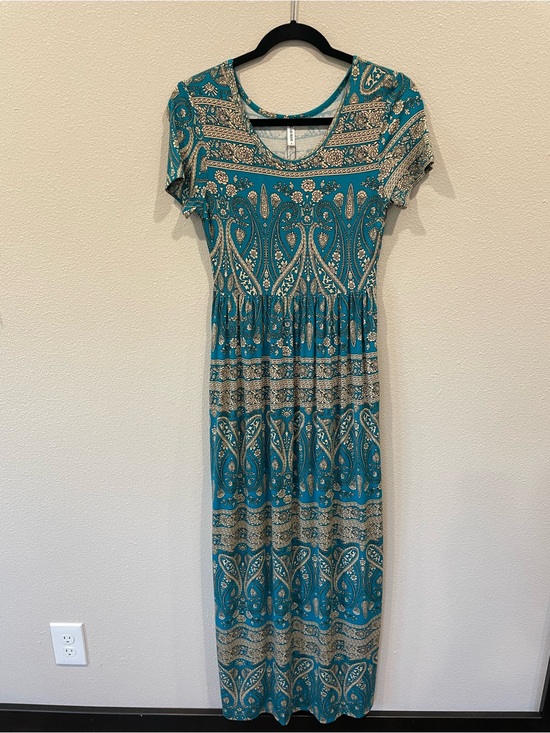 Dresses & Skirts - Da Moon Teal Paisley Maxi Dress